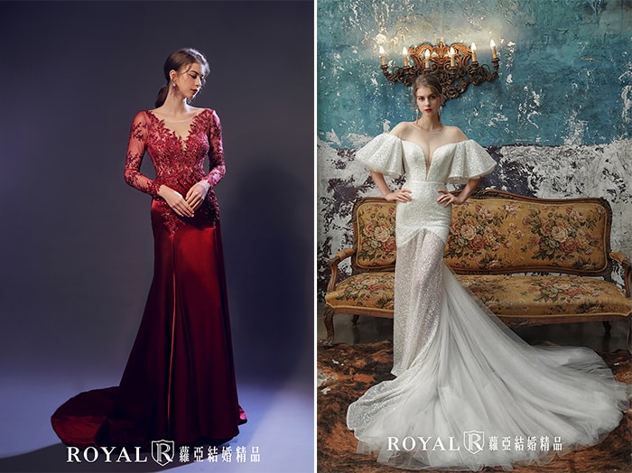 紅毯禮服-宴客禮服-長袖-特殊袖型-2020婚紗流行趨勢-台北蘿亞婚紗