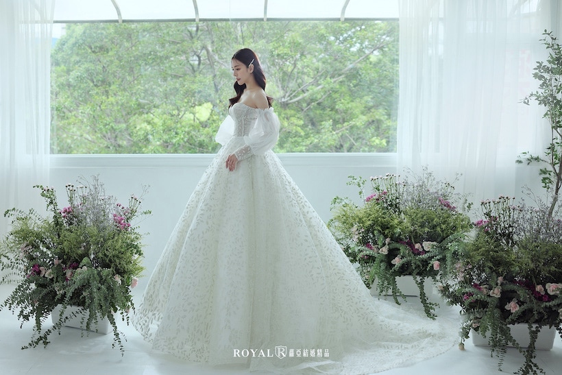 韓式禮服-韓式婚紗-韓系婚紗照-兩穿式蓬裙白紗-1-蘿亞婚紗-台北