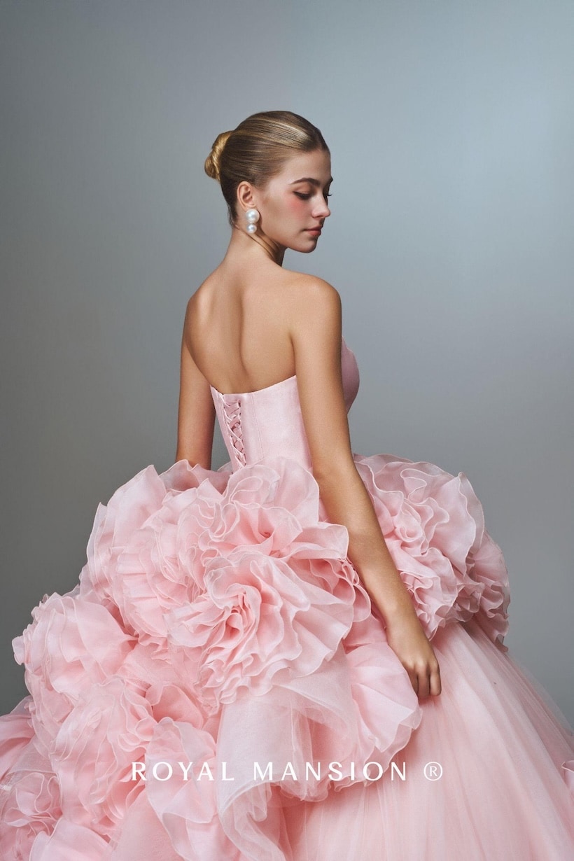 2026-婚紗推薦-高訂婚紗-婚紗款式-立體玫瑰澎裙禮服-2-蘿亞婚紗-台北