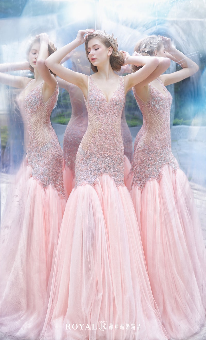 婚紗-禮服-顏色-多巴胺色系-粉色禮服-7-蘿亞婚紗-台北