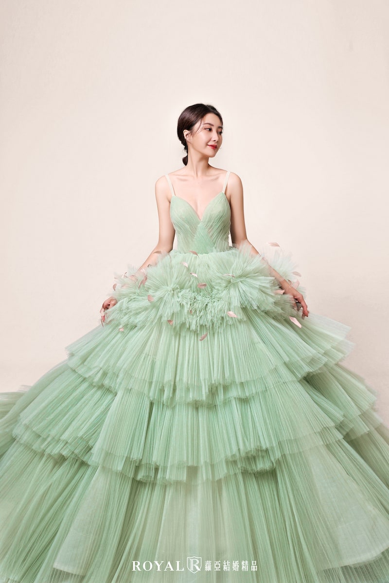 婚紗-禮服-顏色-多巴胺色系-綠色禮服-1-蘿亞婚紗-台北