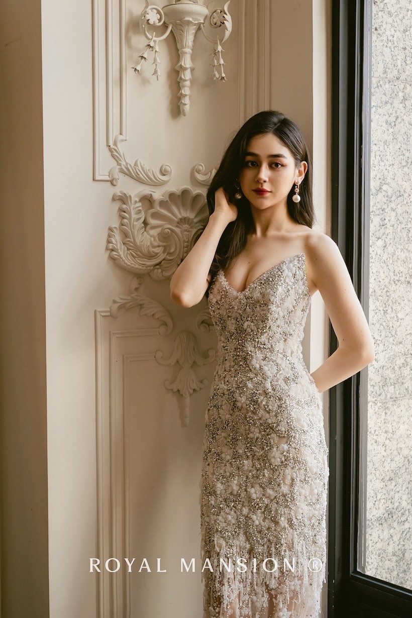 法式婚紗-高訂婚紗-光影魚尾婚紗-2-蘿亞婚紗-台北 蘿亞法式高訂婚紗-1-光影魚尾婚紗正面